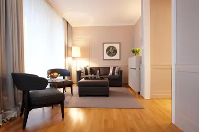 Ein Sitzbereich in der Unterkunft Romantik Hotel Das Lindner