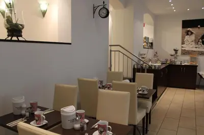 Ein Sitzbereich in der Unterkunft Hotel am Viktualienmarkt