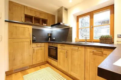 Küche/Küchenzeile in der Unterkunft Ferienwohnung Haus Hörth