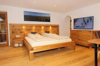 Ein Bett oder Betten in einem Zimmer der Unterkunft Ferienwohnung Haus Hörth