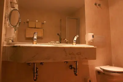 Ein Badezimmer in der Unterkunft Landhotel Hallnberg
