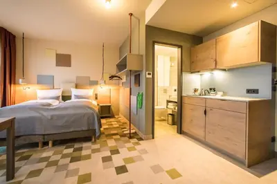 Ein Bett oder Betten in einem Zimmer der Unterkunft Hotel einsmehr