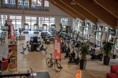 Das Fitnesscenter und/oder die Fitnesseinrichtungen in der Unterkunft Hotel Roter Hahn - Bed & Breakfast