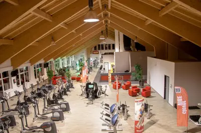 Das Fitnesscenter und/oder die Fitnesseinrichtungen in der Unterkunft Hotel Roter Hahn - Bed & Breakfast
