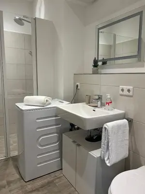 Ein Badezimmer in der Unterkunft Landgasthof Hittenkirchen