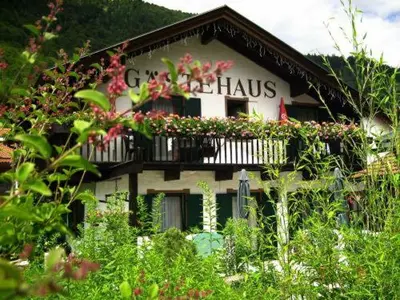 Ein Garten an der Unterkunft Hotel Edelweiß