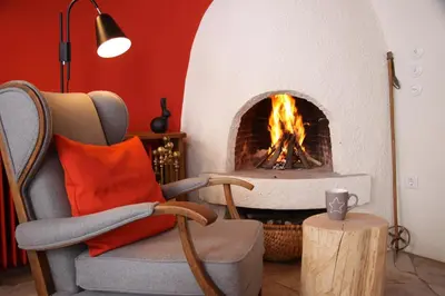Ein Sitzbereich in der Unterkunft Bavaria Biohotel
