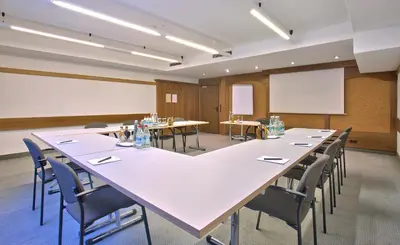 Der Geschäftsbereich oder Konferenzraum in der Unterkunft Hotel zur Mühle