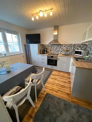 Küche/Küchenzeile in der Unterkunft Ferienwohnung