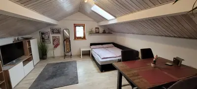 TV/Unterhaltungsangebot in der Unterkunft Kleine gemütliche Mansardenwohnung im Südosten Münchens