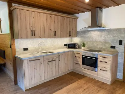 Küche/Küchenzeile in der Unterkunft Ferienwohnung Jagdhäusl
