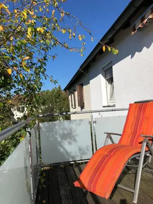 Ein Balkon oder eine Terrasse in der Unterkunft 2 Zimmer Wohnung mit Balkon - Nähe Messe