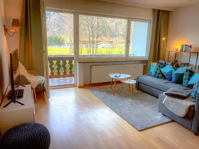 Ein Sitzbereich in der Unterkunft Ferienwohnung 