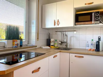 Küche/Küchenzeile in der Unterkunft Ferienwohnung 