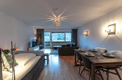 Ein Sitzbereich in der Unterkunft Ferienwohnung 