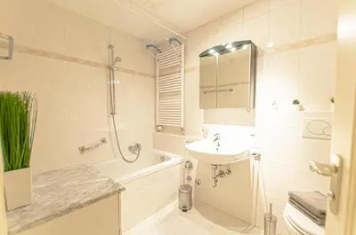 Ein Badezimmer in der Unterkunft Ferienwohnung 