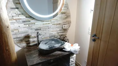 Ein Badezimmer in der Unterkunft LakeStarnberg