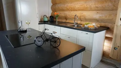 Küche/Küchenzeile in der Unterkunft LakeStarnberg