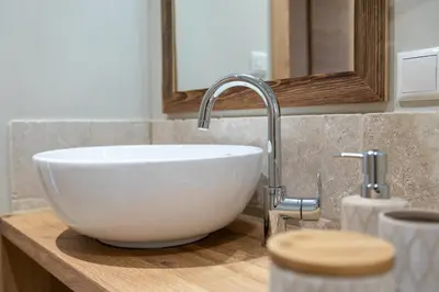 Ein Badezimmer in der Unterkunft Alpinum Junior