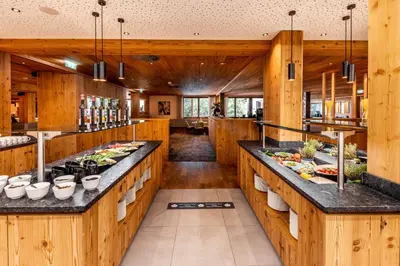 Küche/Küchenzeile in der Unterkunft Das Bayrischzell Familotel Oberbayern