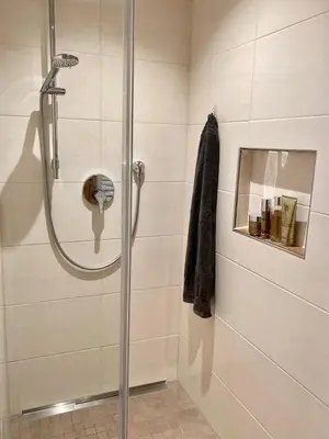 Ein Badezimmer in der Unterkunft Ferienwohnungen am Kranzbach FeWo2