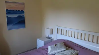 Ein Bett oder Betten in einem Zimmer der Unterkunft Ferienwohnung Thann