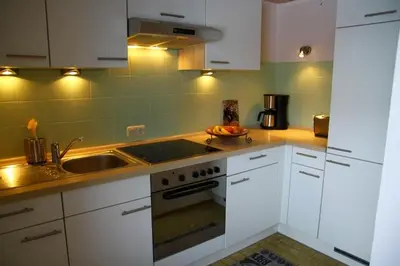 Küche/Küchenzeile in der Unterkunft Ferienwohnung Thann