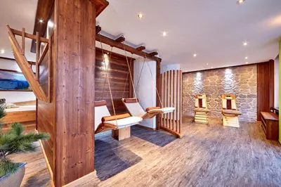 Ein Sitzbereich in der Unterkunft Hotel Schillingshof