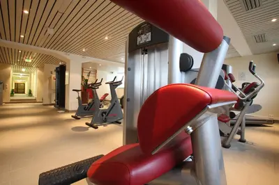 Das Fitnesscenter und/oder die Fitnesseinrichtungen in der Unterkunft Hotel Schillingshof