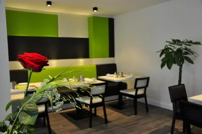 Ein Sitzbereich in der Unterkunft Amiga Hotel München Messe