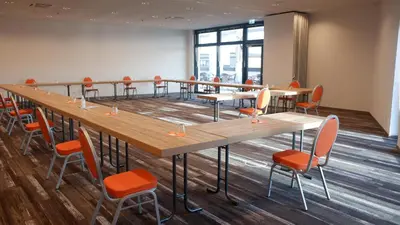 Der Geschäftsbereich oder Konferenzraum in der Unterkunft Hotel Amper