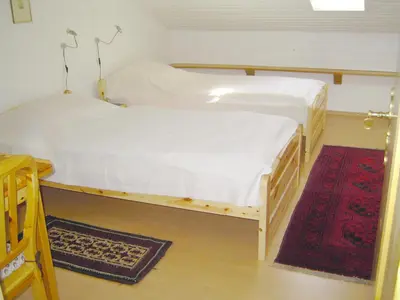 Ein Bett oder Betten in einem Zimmer der Unterkunft Ferienhaus Knittel Verm nur Samstag auf Samstag