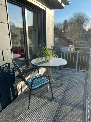 Ein Balkon oder eine Terrasse in der Unterkunft Ferienwohnung Vöst