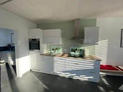Küche/Küchenzeile in der Unterkunft Ferienwohnung Vöst