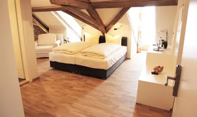 Ein Bett oder Betten in einem Zimmer der Unterkunft Pension Kranzmayr