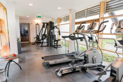 Das Fitnesscenter und/oder die Fitnesseinrichtungen in der Unterkunft Das Schandl