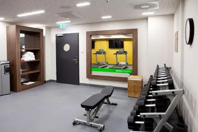 Das Fitnesscenter und/oder die Fitnesseinrichtungen in der Unterkunft Hampton By Hilton Munich City Center East
