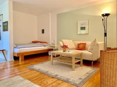 Ein Bett oder Betten in einem Zimmer der Unterkunft Ferienwohnung Riesinger