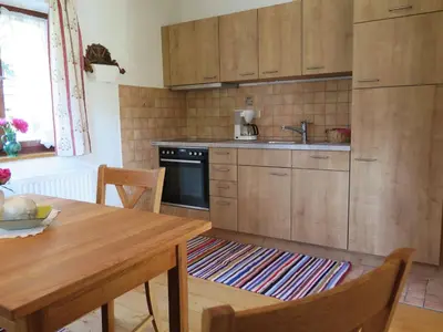 Küche/Küchenzeile in der Unterkunft Ferienwohnung Aiblinger