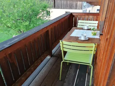 Ein Balkon oder eine Terrasse in der Unterkunft Beim Grafen