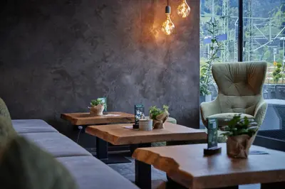 Ein Sitzbereich in der Unterkunft Apartment BergRoof