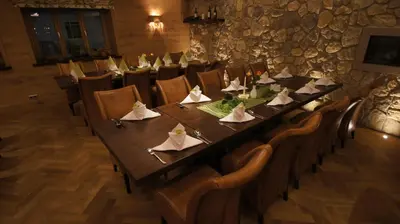 Ein Restaurant oder anderes Speiselokal in der Unterkunft Gasthof Messerschmied