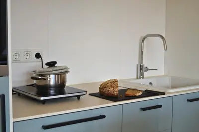 Küche/Küchenzeile in der Unterkunft Chiemsee Apartments