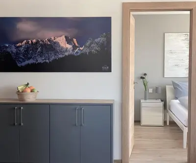 Ein Bett oder Betten in einem Zimmer der Unterkunft Apartment BergArt