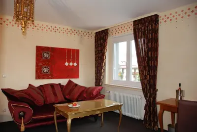 Ein Sitzbereich in der Unterkunft die Villa