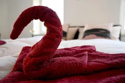 Ein Bett oder Betten in einem Zimmer der Unterkunft Gemütliches Appartement mit Netflix, Nespresso und Boxspringbett