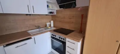 Küche/Küchenzeile in der Unterkunft helle Souterrainwohnung nähe Flughafen, Landshut und München 1 bis 5 Personen