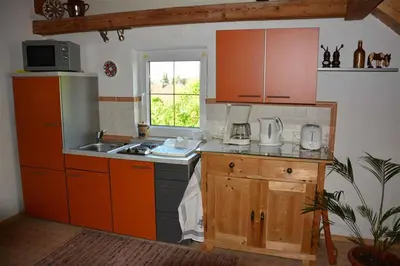 Küche/Küchenzeile in der Unterkunft Ferienwohnung Leich