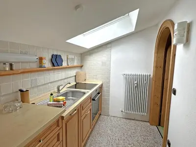 Küche/Küchenzeile in der Unterkunft Gschwendtnerhof App22 Böhm