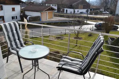 Ein Balkon oder eine Terrasse in der Unterkunft Alpenblick Ferienwohnung